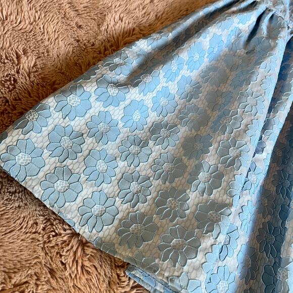 NWOT Wendy Bird Light Icy Blue Floral Formal Party Halter Dress Size: 6 - Picture 3 of 16